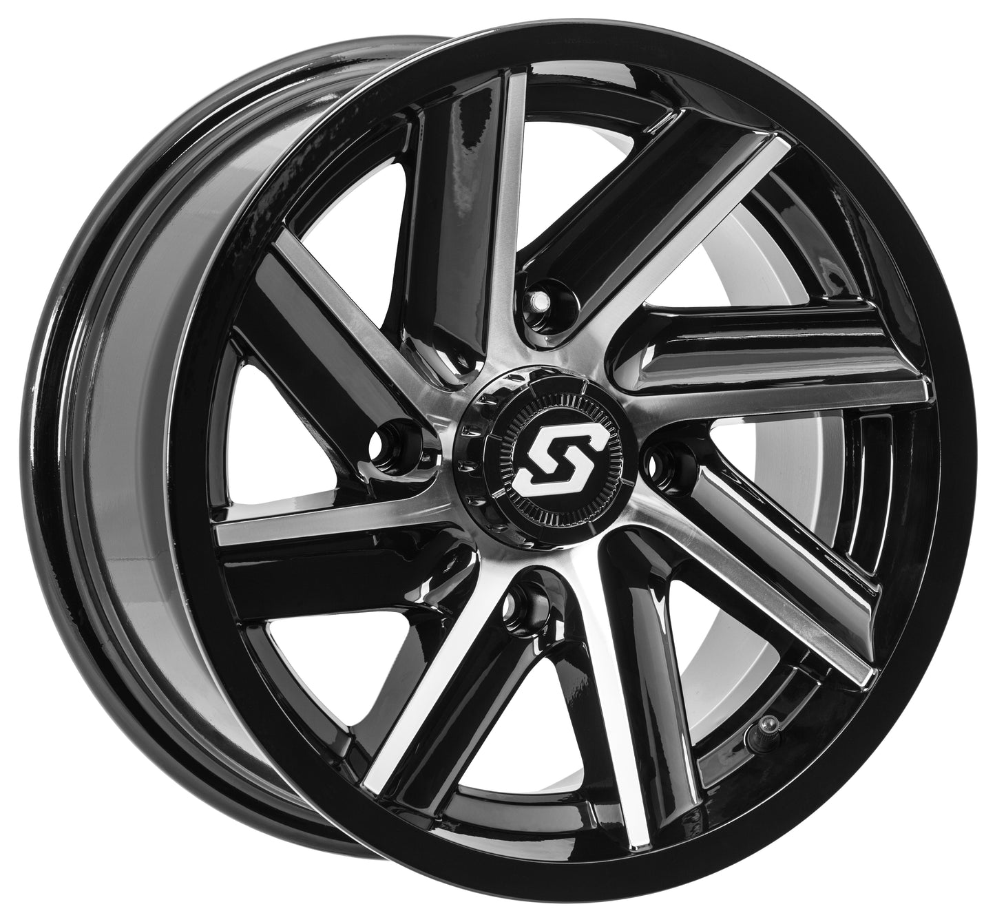 Chopper Wheel 14x7 4/156 4+3 (+5mm) Blk/Machined