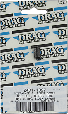 DRAG SPECIALTIES Bolt Kit - Timing Cover - Smooth/Button-Head/Torx - Black/Chrome - M8 MK780BK