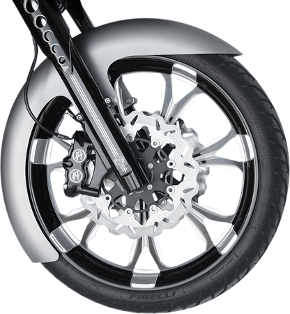 RWD V-TWIN Custom Dresser Front Fender for 19" Wheel - Steel - LS-3 Style - 6" W x 41.25" L RWD-50177