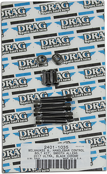 DRAG SPECIALTIES Bolt Kit - Handlebar Controls - Smooth/Socket-Head - Black/Chrome - M8 MK784SBK