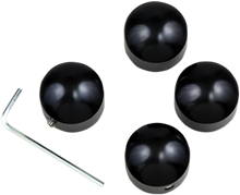 DRAG SPECIALTIES Head Bolt Covers - Black 04-0901AGB