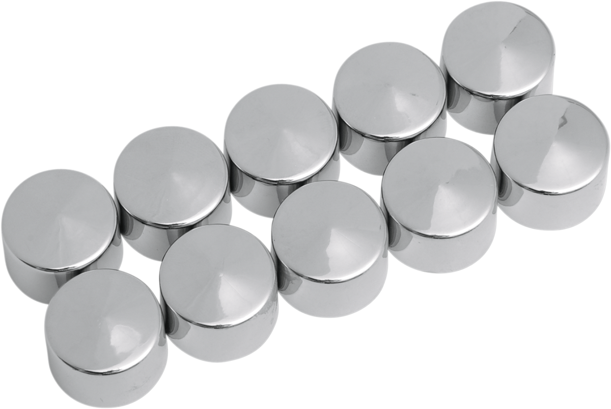 DRAG SPECIALTIES Bolt Covers - Allen/Socket - 3/8" - Chrome - 10 Pack 352055