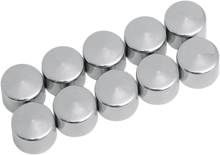 DRAG SPECIALTIES Bolt Covers - Hex - 7/16" - Chrome - 10 Pack 352043
