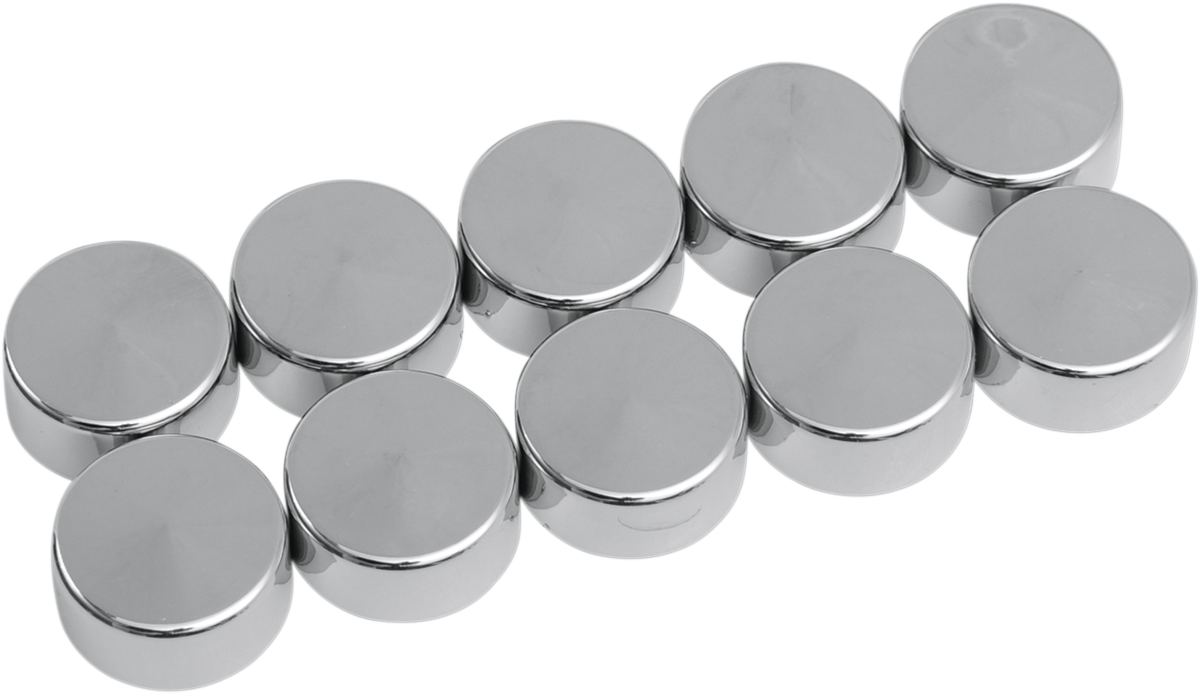 DRAG SPECIALTIES Bolt Covers - Hex - 3/4" - Chrome - 10 Pack 352052