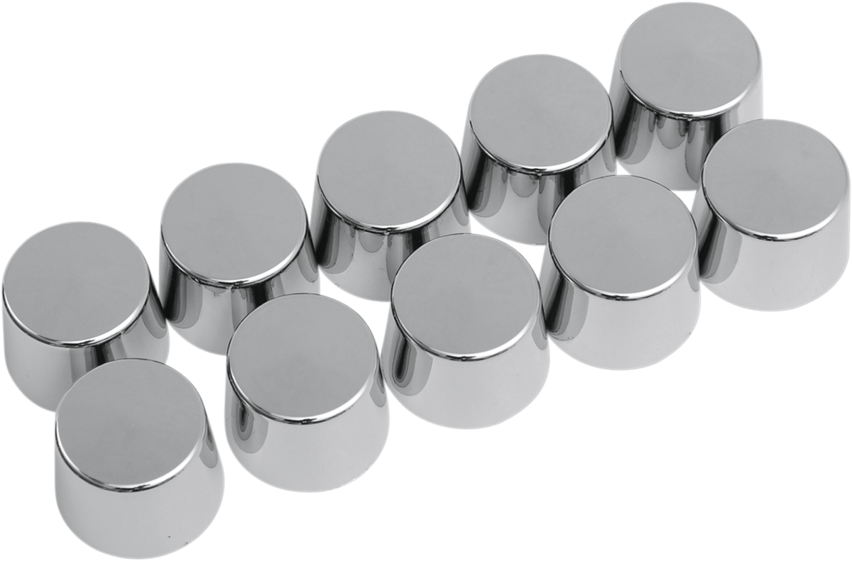 DRAG SPECIALTIES Bolt Covers - Hex - Deep - Shouldered - 5/16" - Chrome - 10 Pack 352051