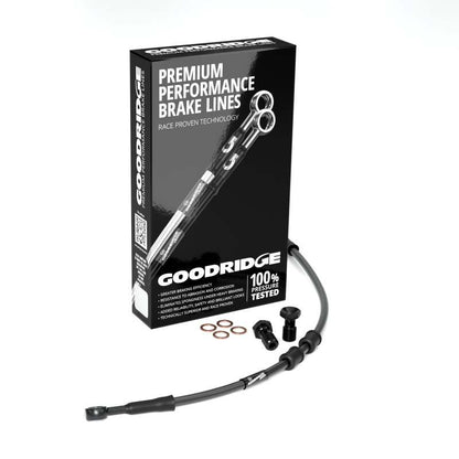Goodridge 90-92 HD FXDC -2in Black Brake Line Kit w/Black Fittings
