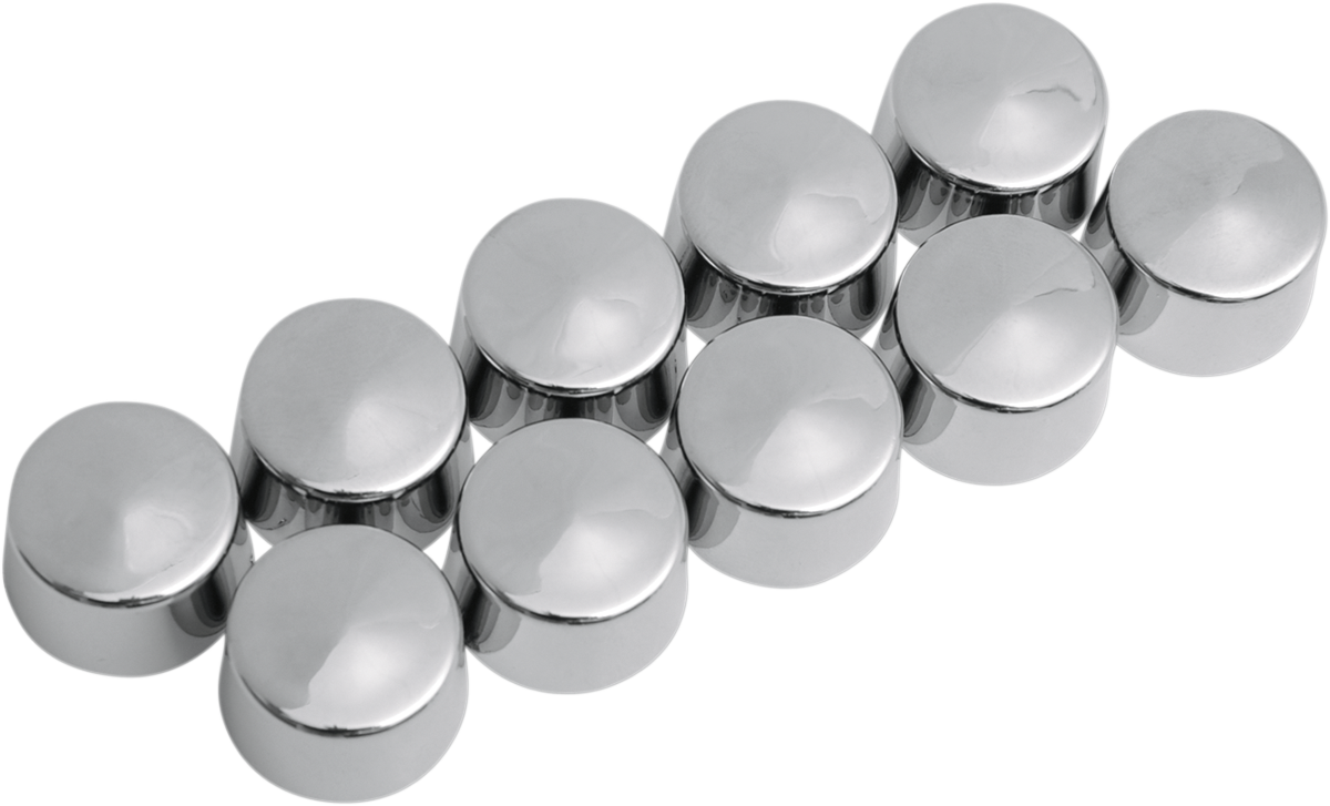 DRAG SPECIALTIES Bolt Covers - 12 Point - 10 mm - Chrome - 10 Pack 352046