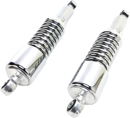 EMGO Custom Shorty Shocks with Shroud - Chrome Body/Chrome Spring Finish - Eye Lowering 17-05693