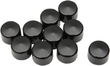 DRAG SPECIALTIES Bolt Covers - Allen/Socket - Top Cover Only - 1/4" - Black - 10 Pack 352074