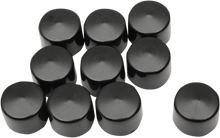 DRAG SPECIALTIES Bolt Covers - Hex - Side Cut - 7/16" - Black - 10 Pack 352077