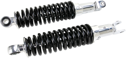 EMGO Custom Shorty Shocks with Shroud - Chrome Body/Black Spring Finish - Clevis Lowering 17-05696