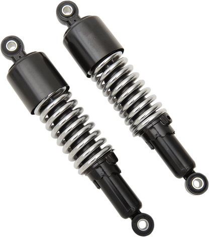 EMGO Custom Shorty Shocks with Shroud - Black Body/Chrome Spring Finish - Eye Lowering 17-05701