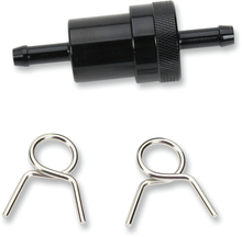 EMGO Anodized Aluminum Fuel Filter - Black - 5/16" 14-34432