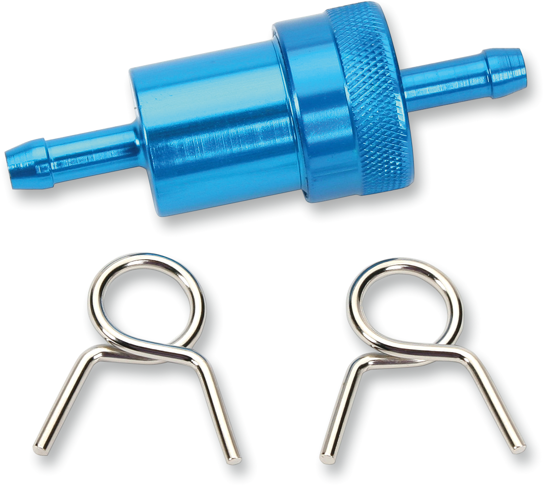 EMGO Anodized Aluminum Fuel Filter - Blue - 1/4" 14-34471