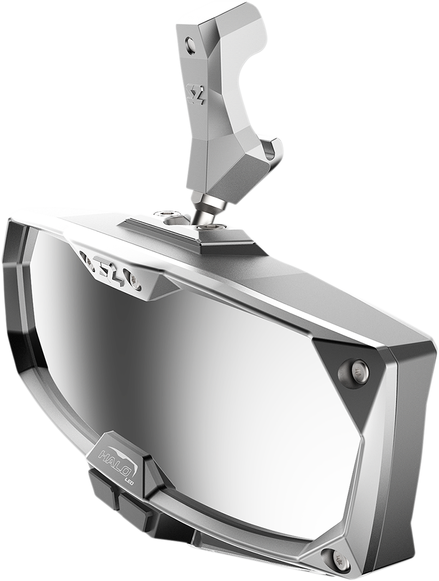 SEIZMIK Mirror - Halo R - Rear View w/LED Cabin Light - Rectangle - Silver w/Silver Bezel - Can Am Defender 56-18023
