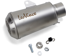LEOVINCE 54mm Universal LV-10 Slip-On Muffler - Stainless Steel 9746U