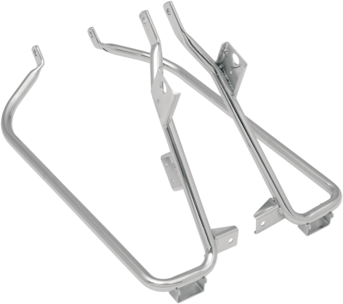DRAG SPECIALTIES Saddlebag Support Brackets - Chrome - FL '09-'13 S77-0138