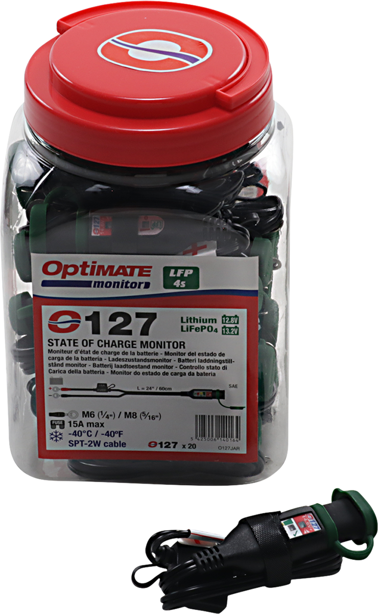 TECMATE Battery Status/Charge System Monitor - Lithium/SAE - 20 Pack O-127JAR
