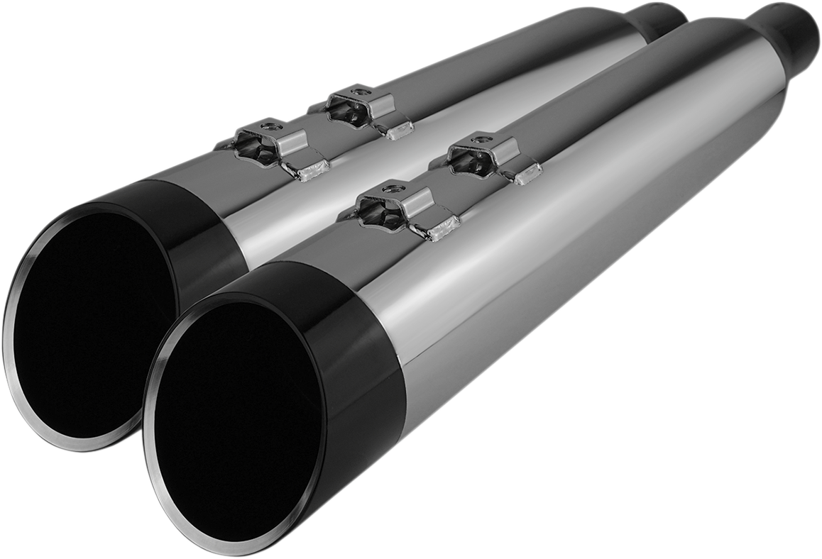 KHROME WERKS 4-1/2" HP-Plus® Slip-On Mufflers - Chrome with Edge Tip 202685