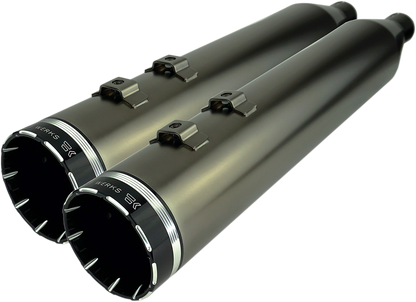 KHROME WERKS 4-1/2" HP-Plus® Slip-On Mufflers - Smoked Chrome with Tracer - Touring 202650