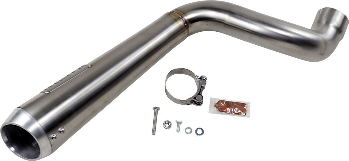 BASSANI XHAUST 4" Short Megaphone Muffler without Catalytic Converter - High Mount 8F227SS