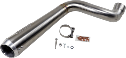 BASSANI XHAUST 4" Short Megaphone Muffler without Catalytic Converter - High Mount 8F227SS