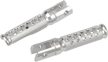 EMGO Slash-Cut Foot Pegs - Driver - Silver - Honda 50-11211A
