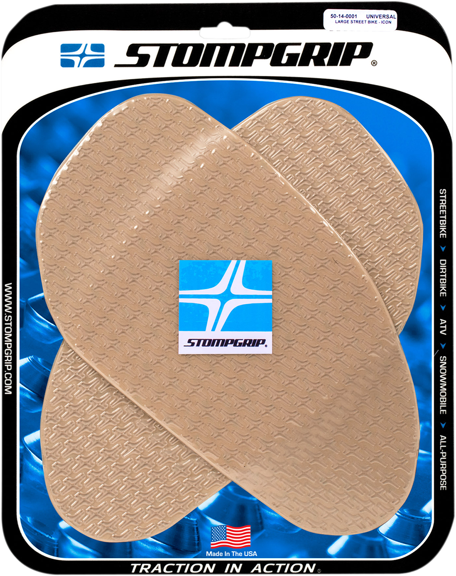 STOMPGRIP Tank Grips - Icon - Large - Clear - Universal 50-14-0001C
