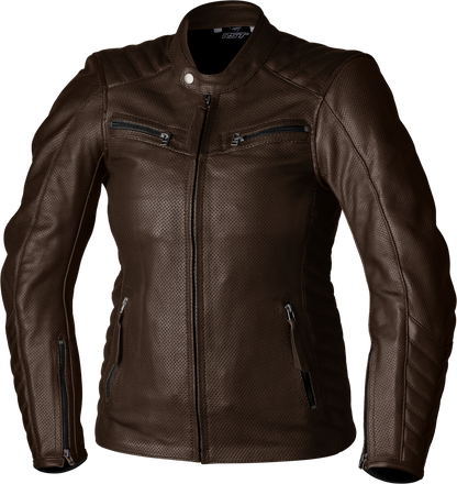 Ladies Roadster Air Ce Jacket Brown Leather Xs
