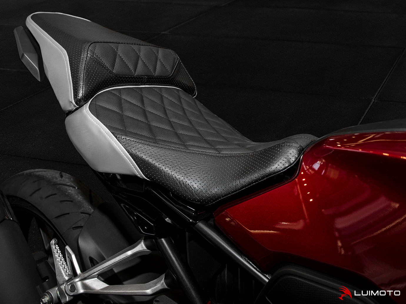 LUIMOTO Diamond Edition Motorcycle Rider Seat Cover for Honda CB300R (2018+)
