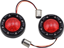 CUSTOM DYNAMICS Bullet Turn Signal 1157 - Black - Red Lens PB-BR-RR-57-BR