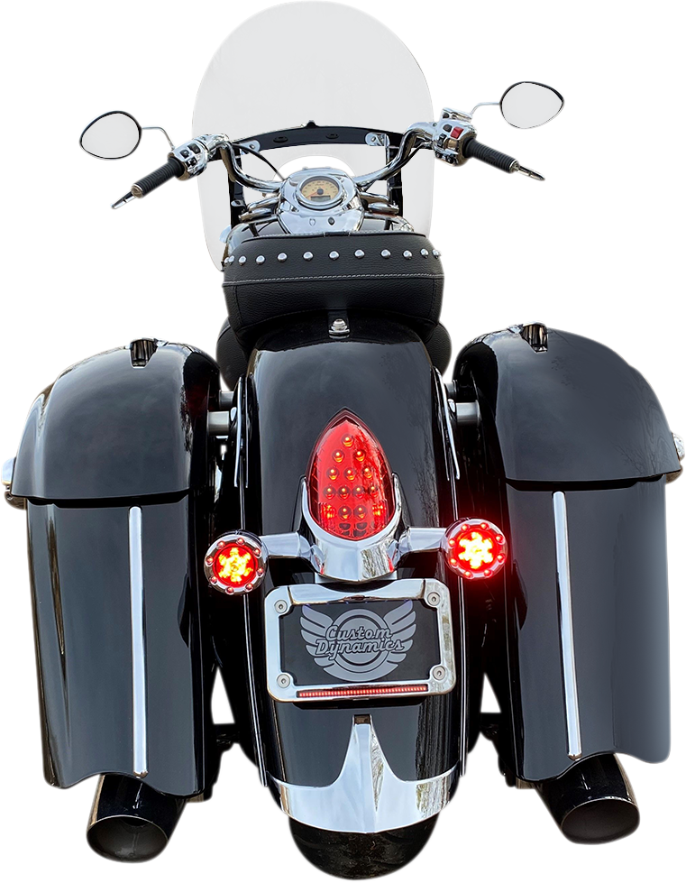 CUSTOM DYNAMICS ProBEAM® Bullet Ringz™ LED Turn Signals - Chrome/Smoke PB-BR-RR-IND-CS