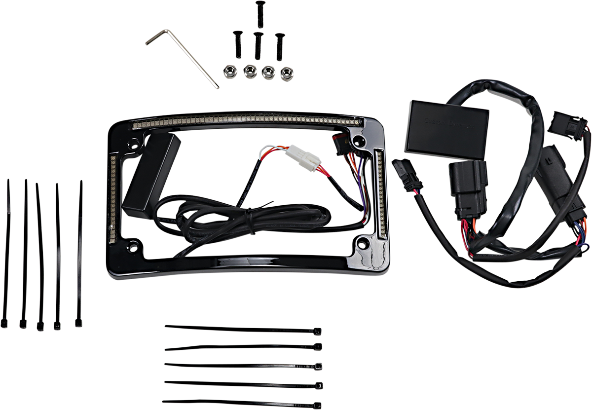 CUSTOM DYNAMICS Radius License Plate Frame - Black TF05-BCM-B