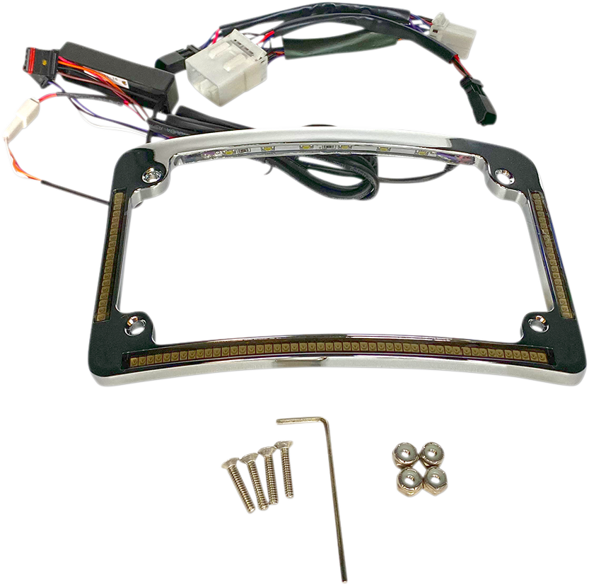 CUSTOM DYNAMICS Radius License Plate Frame - Chrome TF05-HD-C