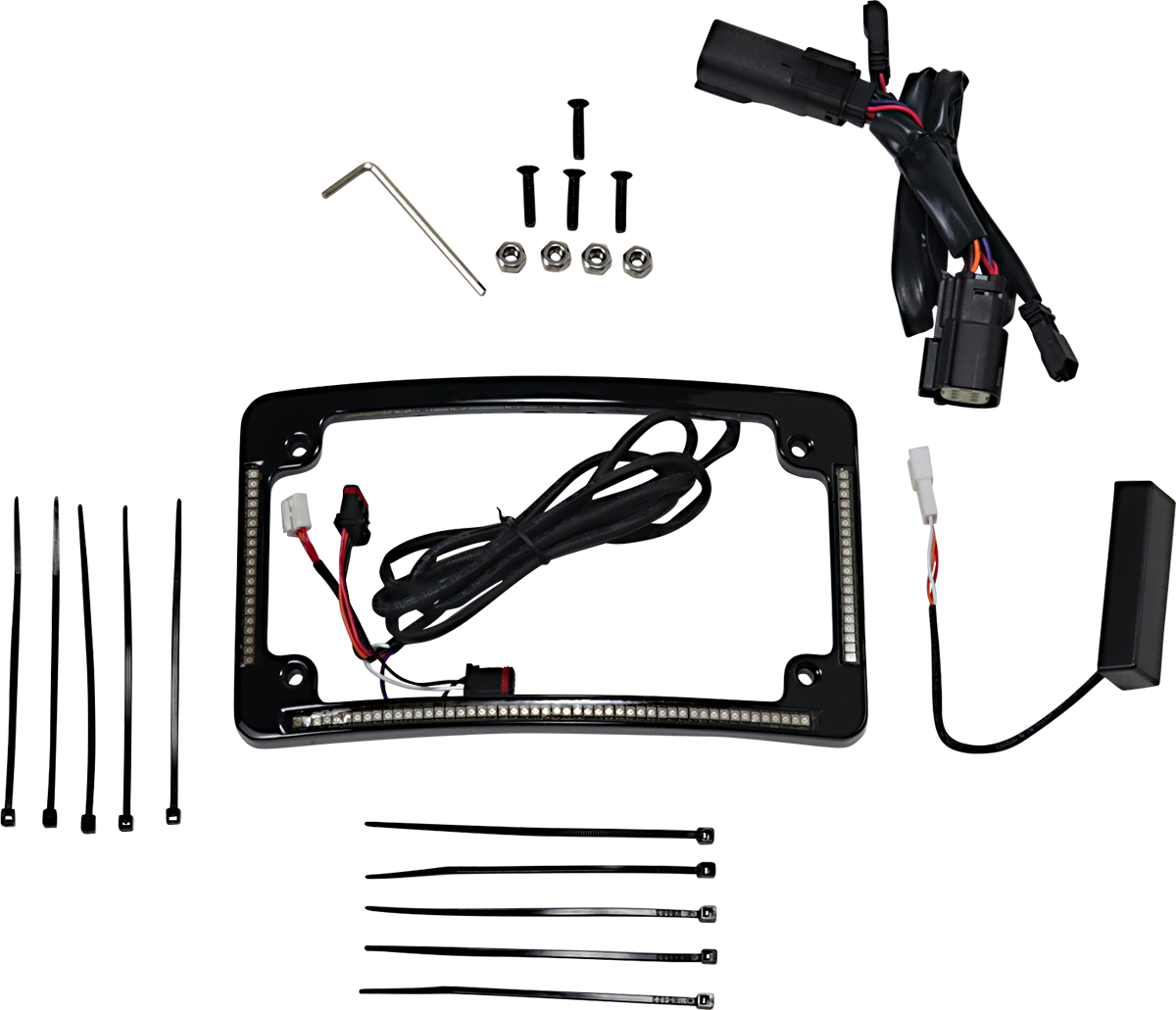 CUSTOM DYNAMICS Radius License Plate Frame - Black TF05-BCM4-B