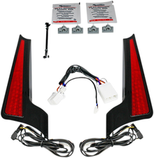 CUSTOM DYNAMICS Fascia LED Light Panels - Black/Red CD-FASCIA-HD-RB