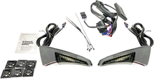 CUSTOM DYNAMICS Sequential Tour Pak Seat Back Rest LED Lights - Chrome/Smoke - FLH CD-TPBR-14-SC