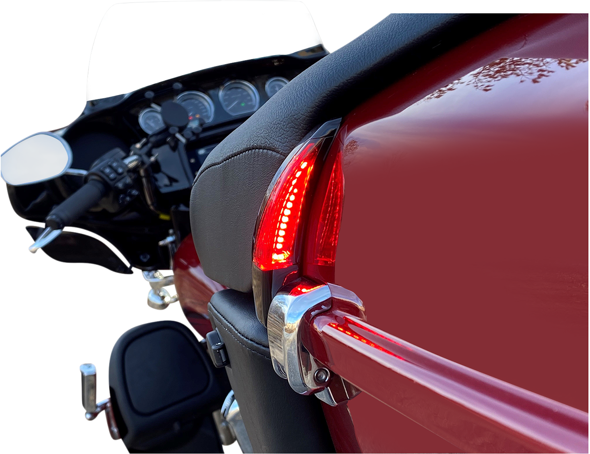 CUSTOM DYNAMICS Sequential Tour Pak Seat Back Rest LED Lights - Black/Red - CVO CD-TPBR-14BCMRB
