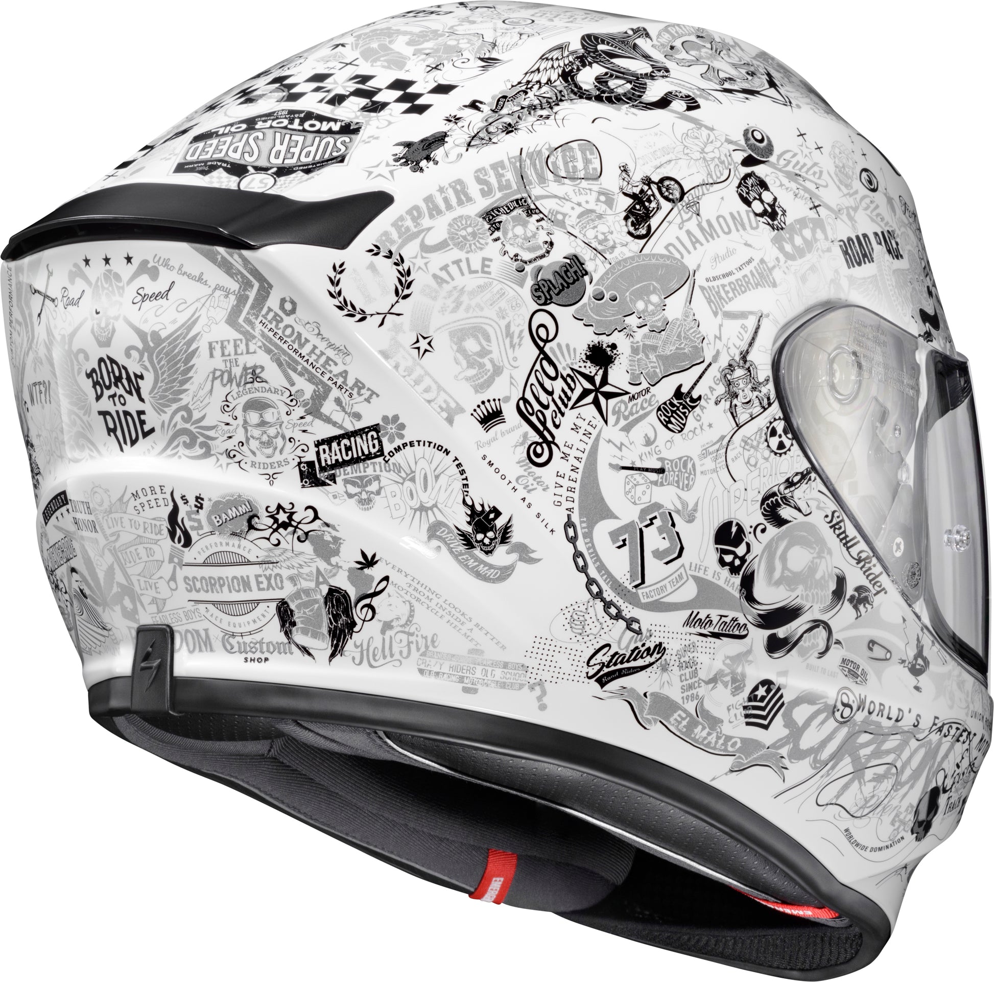 Exo R330 Full Face Helmet Shake 2 White Sm