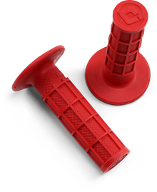 ODI Ruffian MX Full Waffle Single-Ply Grips - Red H02RFR