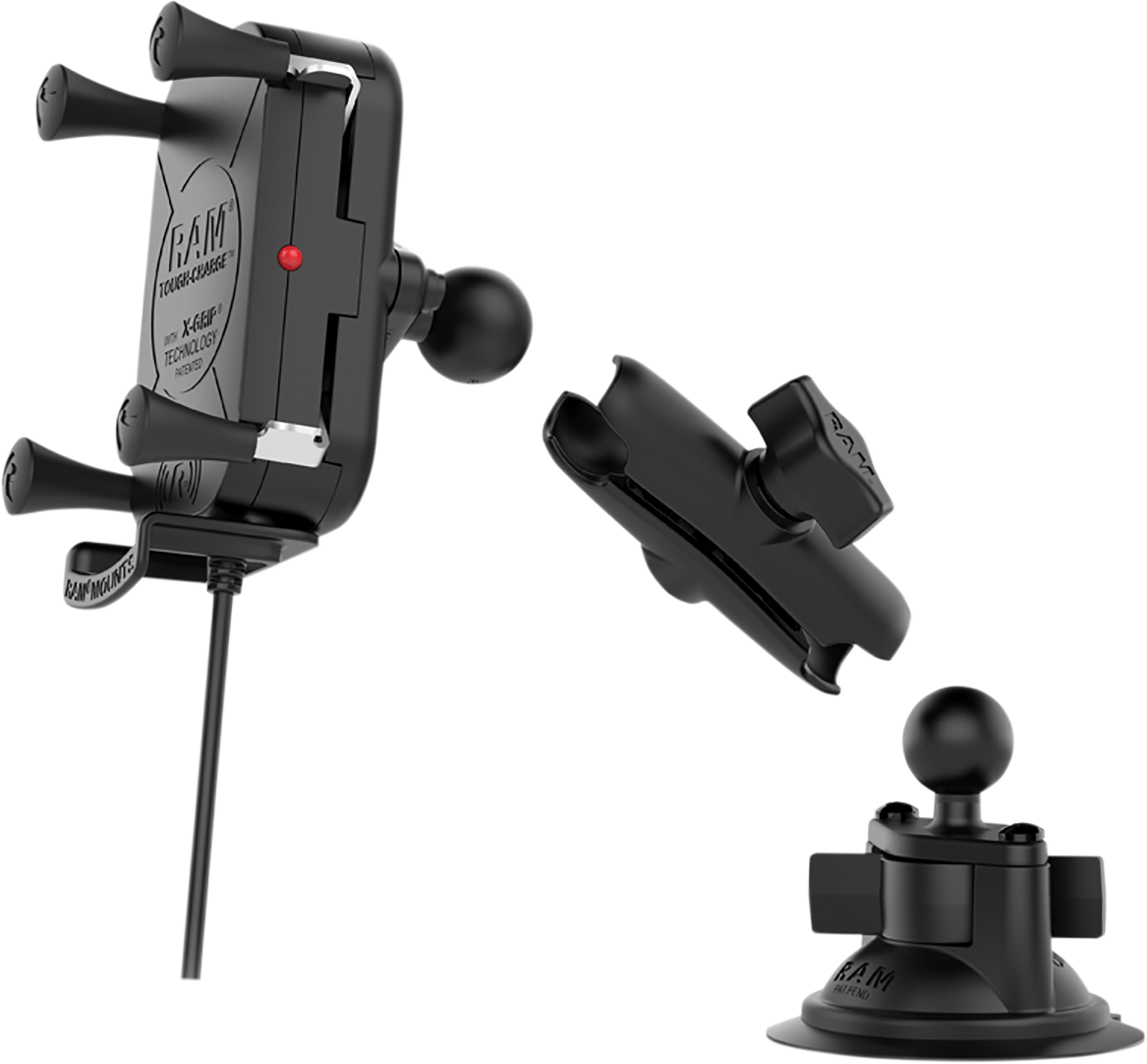 RAM MOUNTS Tough-Charge™ Waterproof Wireless Charging Mount - Suction Cup Mount RAM-B-166-UN12W