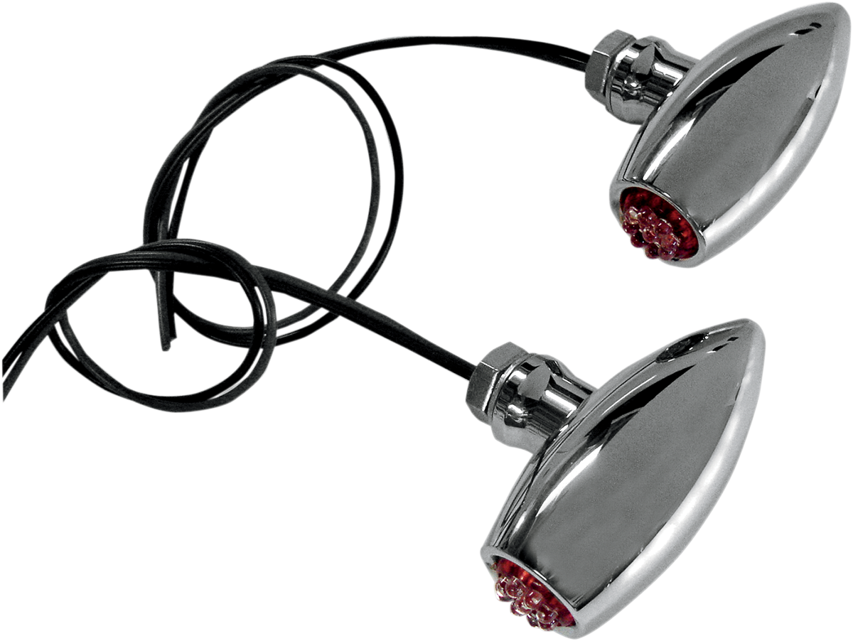 JOKER MACHINE Center-Mount Astro LED Lights - Chrome/Red 05-52RC