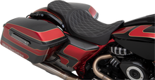 DRAG SPECIALTIES SEATS Forward Positioned Predator 2-Up Seat - Double Diamond - Silver Stitched - FL '08-'23 0801-1266