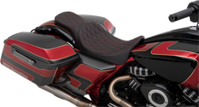 DRAG SPECIALTIES SEATS Forward Positioned Predator 2-Up Seat - Double Diamond - Red Stitched - FL '08-'23 0801-1267