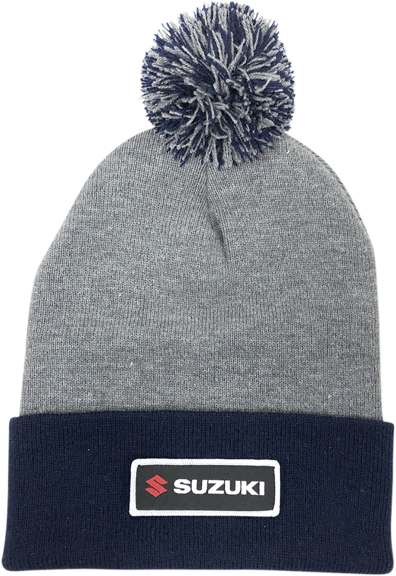 FACTORY EFFEX Suzuki Pom Beanie - Gray/Navy 23-86402