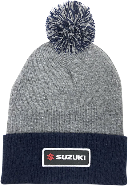 FACTORY EFFEX Suzuki Pom Beanie - Gray/Navy 23-86402