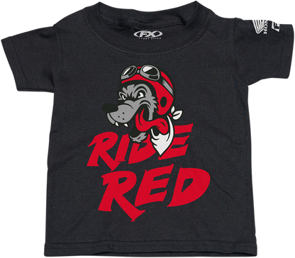 FACTORY EFFEX Toddler Honda Ride Red Wolf T-Shirt - Black - 3T 23-83322