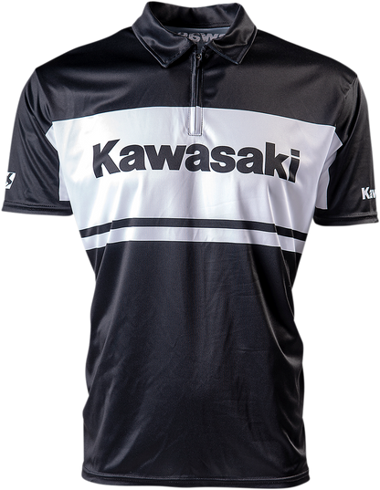 FACTORY EFFEX Kawasaki Team Pit Shirt - Black/White - Large 23-85104