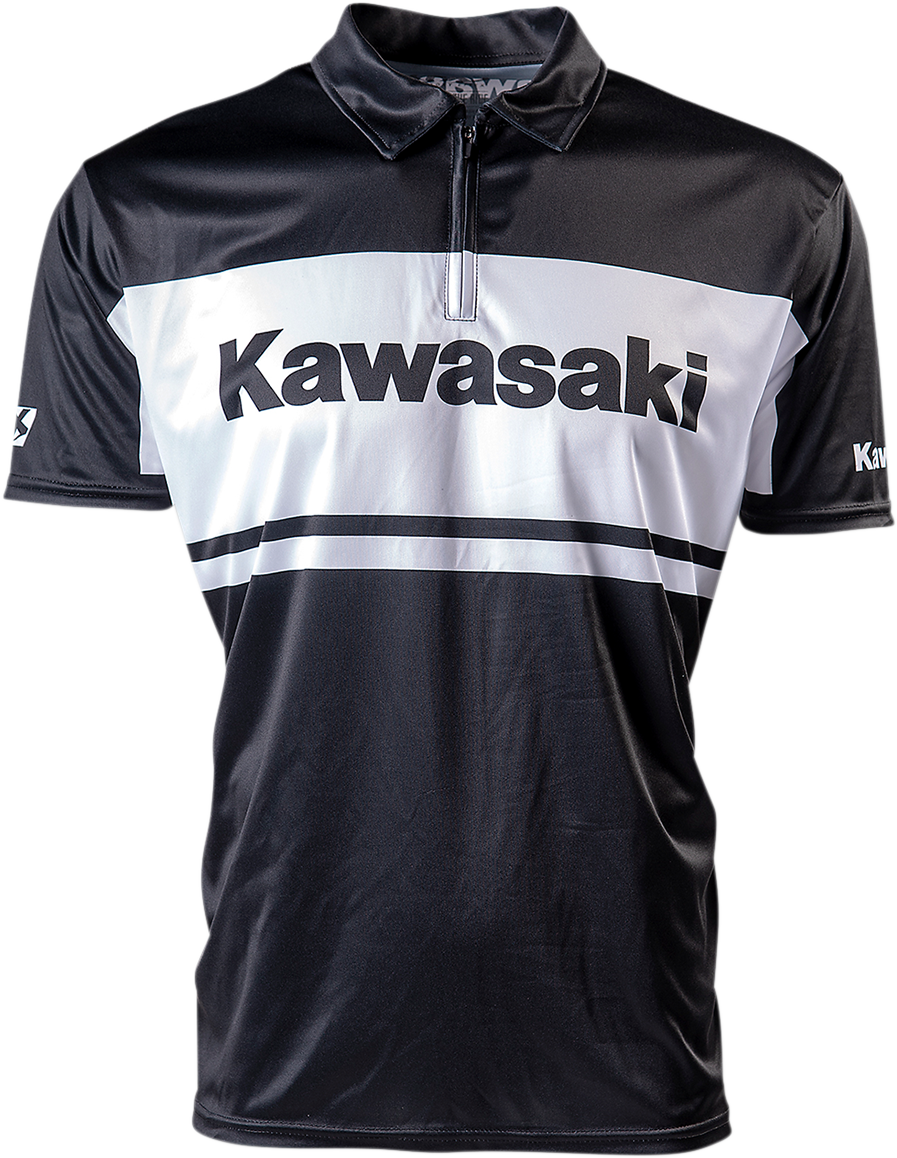 FACTORY EFFEX Kawasaki Team Pit Shirt - Black/White - 2XL 23-85108