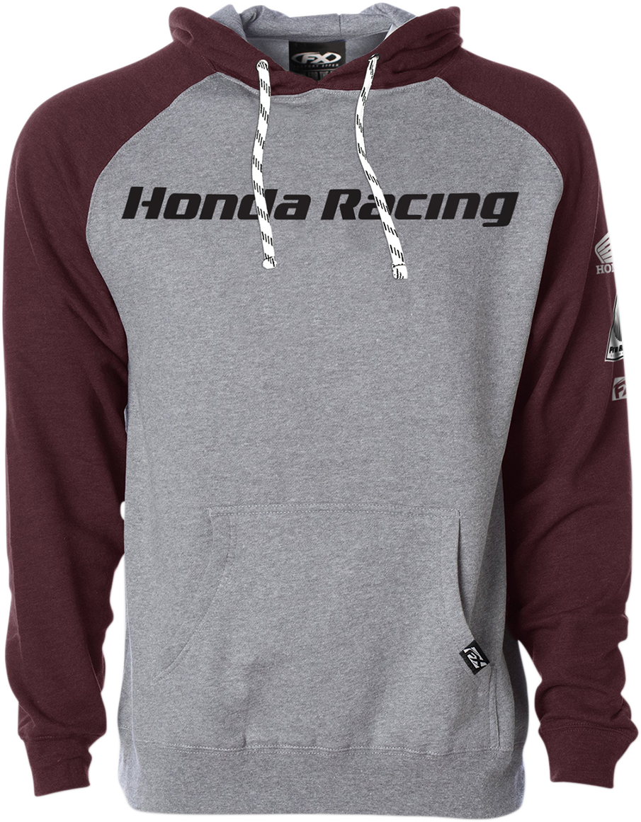 FACTORY EFFEX Honda Racing Hoodie - Heather/Burgundy - Medium 23-88302
